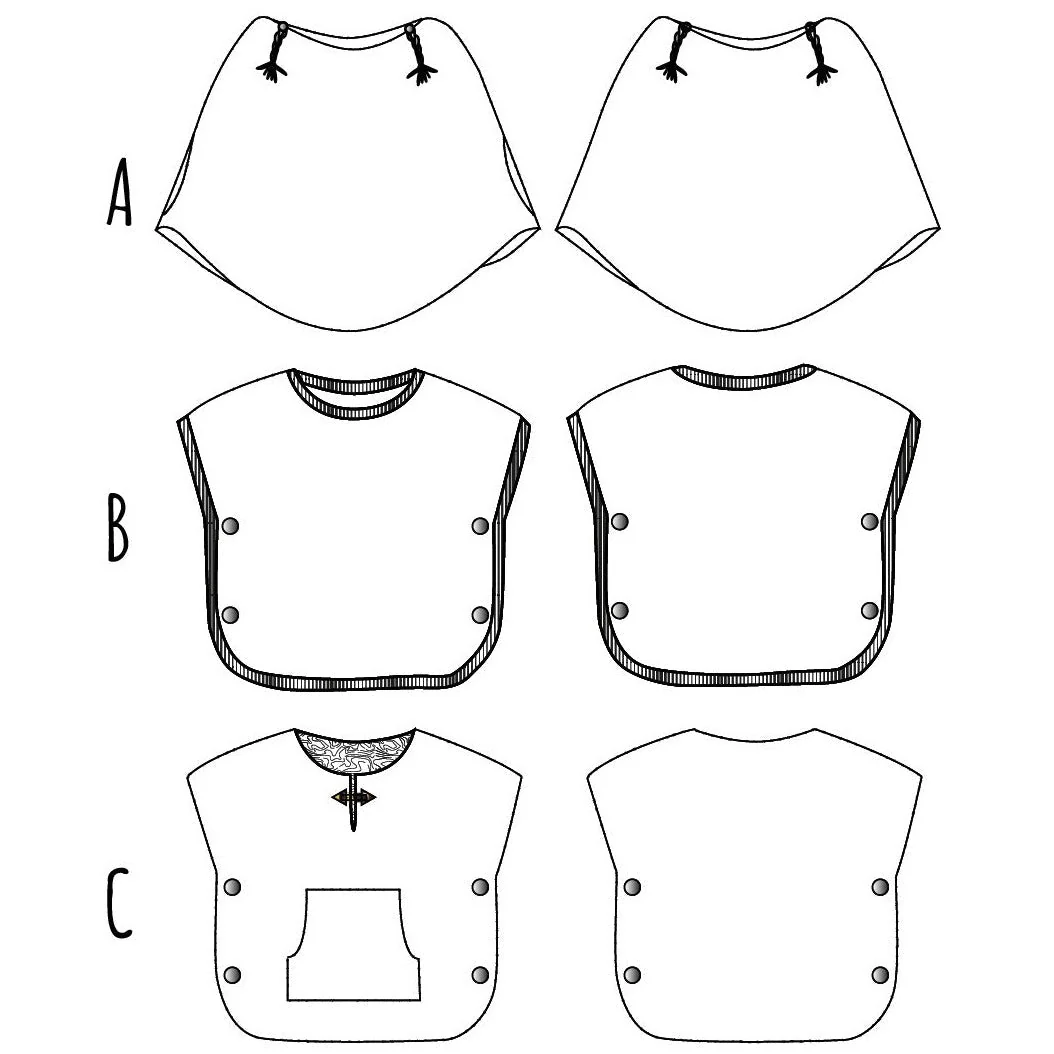 Aster Ponchos Sewing Pattern - Kids 3/12Y - Ikatee - Image 20