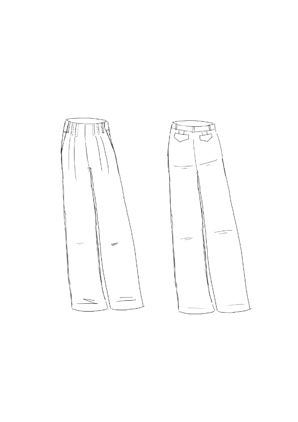 Brooklyn Trousers Paper Sewing Pattern - Maison Fauve - Image 8