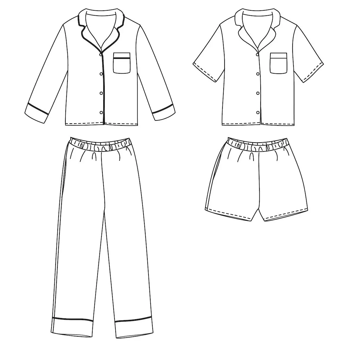 BUDAPEST Pajamas Sewing Pattern - Kids 3/12Y - Ikatee - Image 17