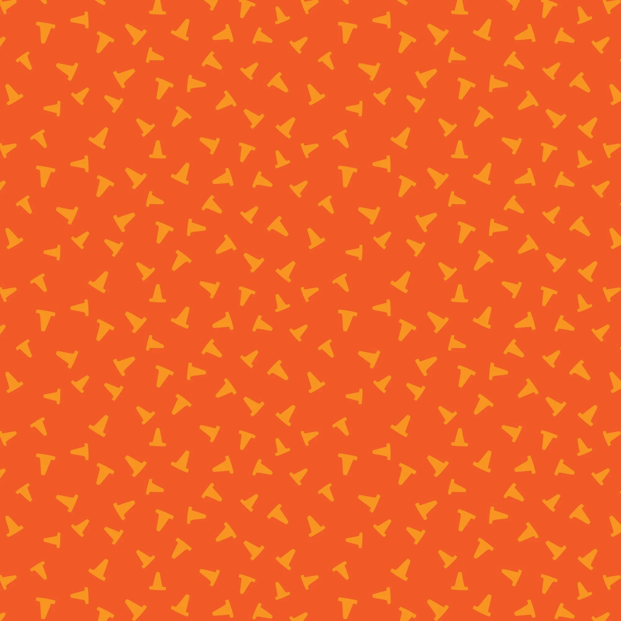 Caution - Orange - Fire! Fire! Fire! - Loo McNulty - Cloud 9 Fabrics - Poplin - Image 3