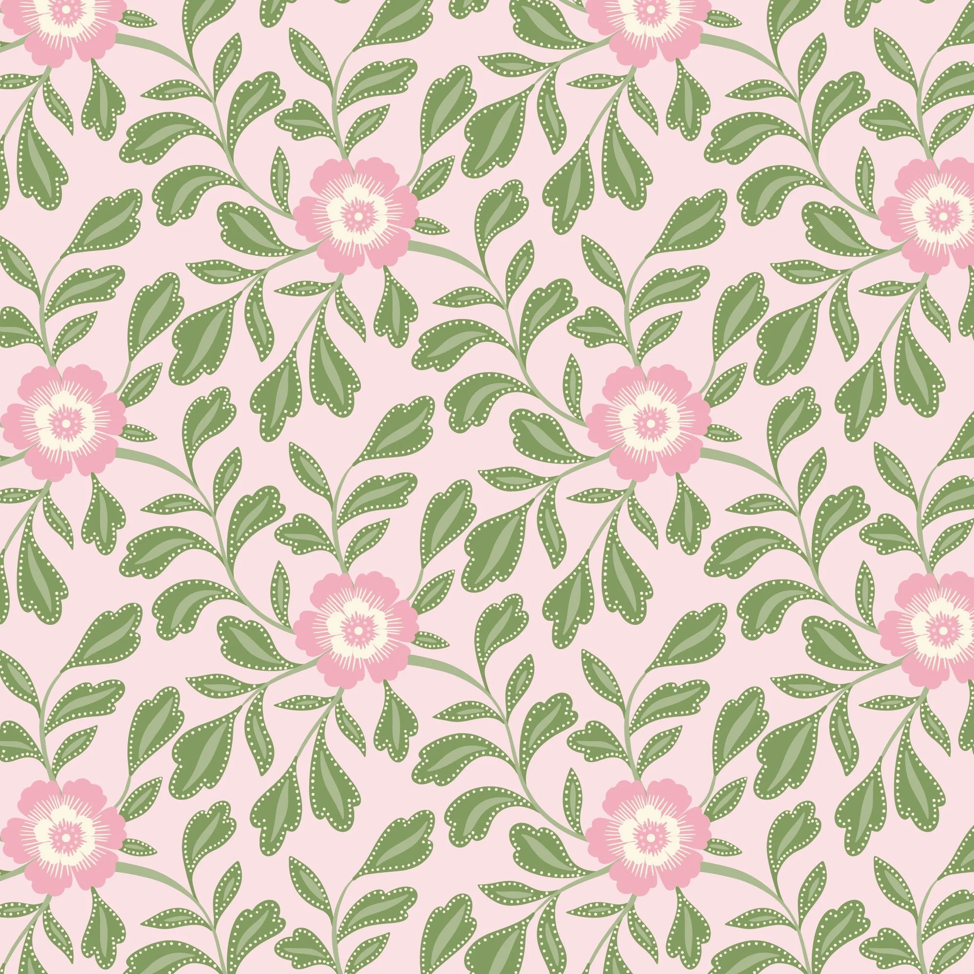 Garden Whispers - Pink - Summer Garden - House Of Haricot - Cloud 9 Fabrics - Poplin - Image 3