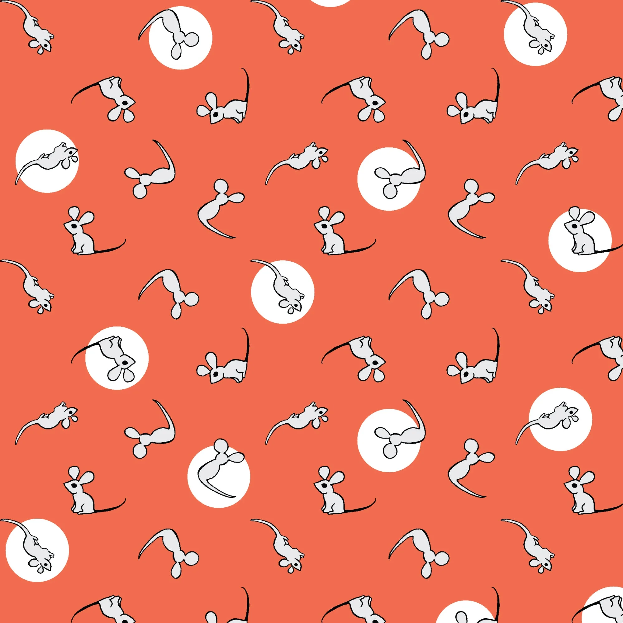 GNM Mouse - Red - Goodnight Moon - Margaret Wise Brown - Cloud 9 Fabrics - Poplin - Image 3