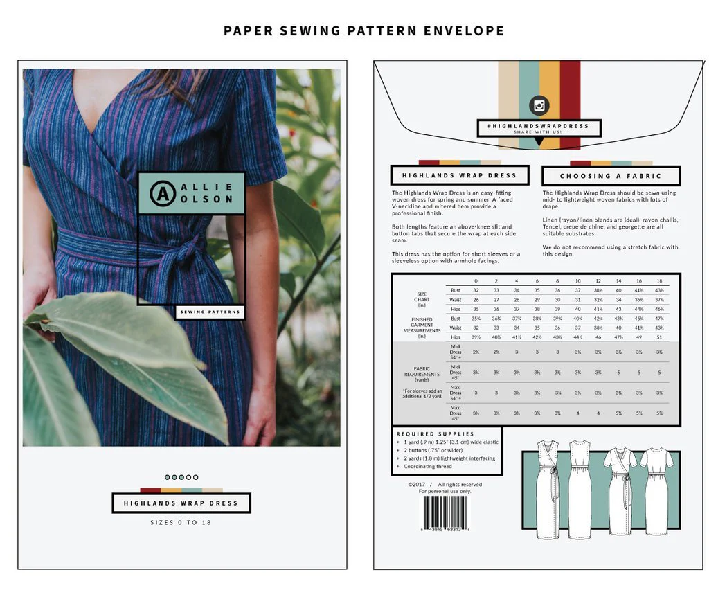 Highlands Wrap Dress Pattern - Allie Olson - Image 6
