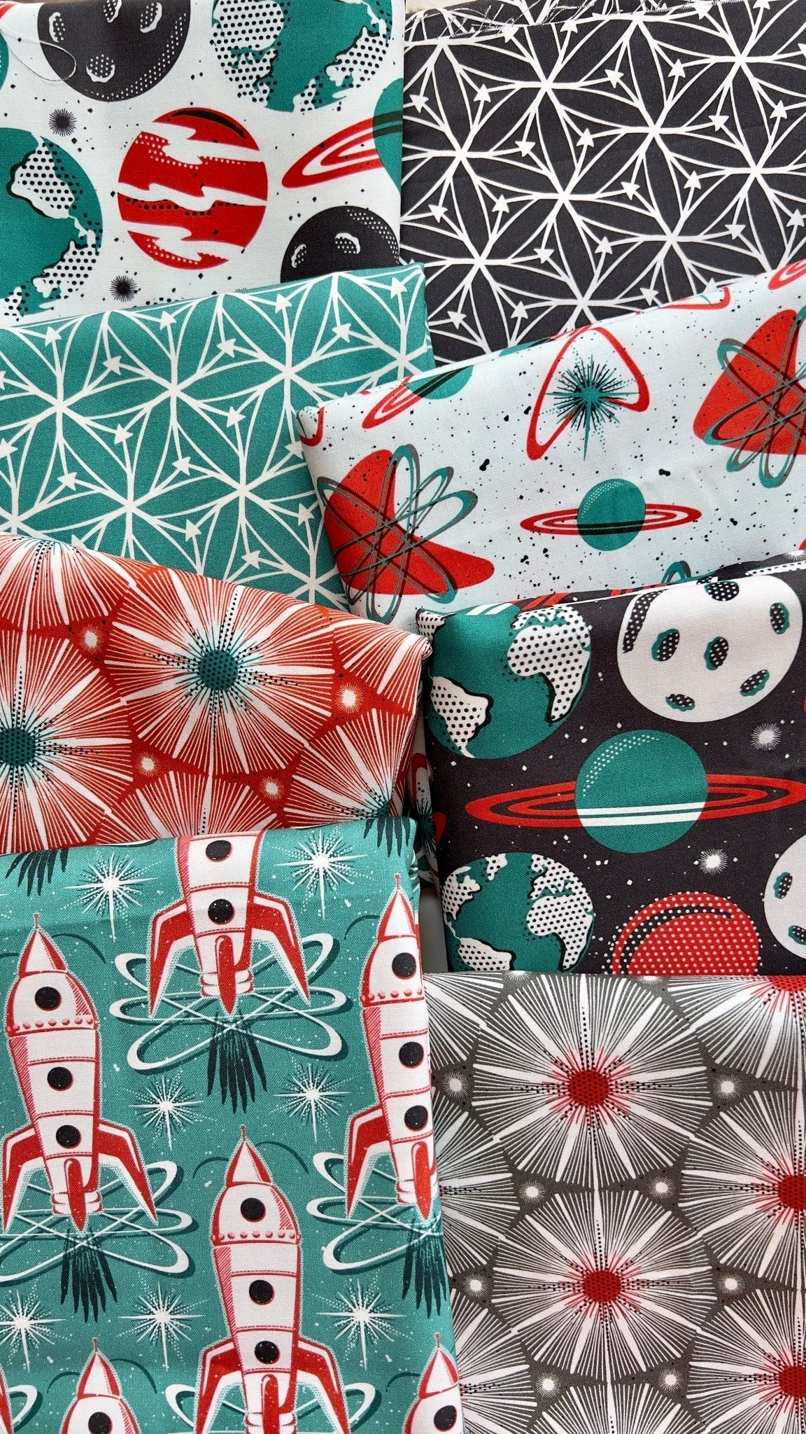 Planetarium - Ivory - Blast Off - Hang Tight Studio - Cloud 9 Fabrics - Poplin - Image 5