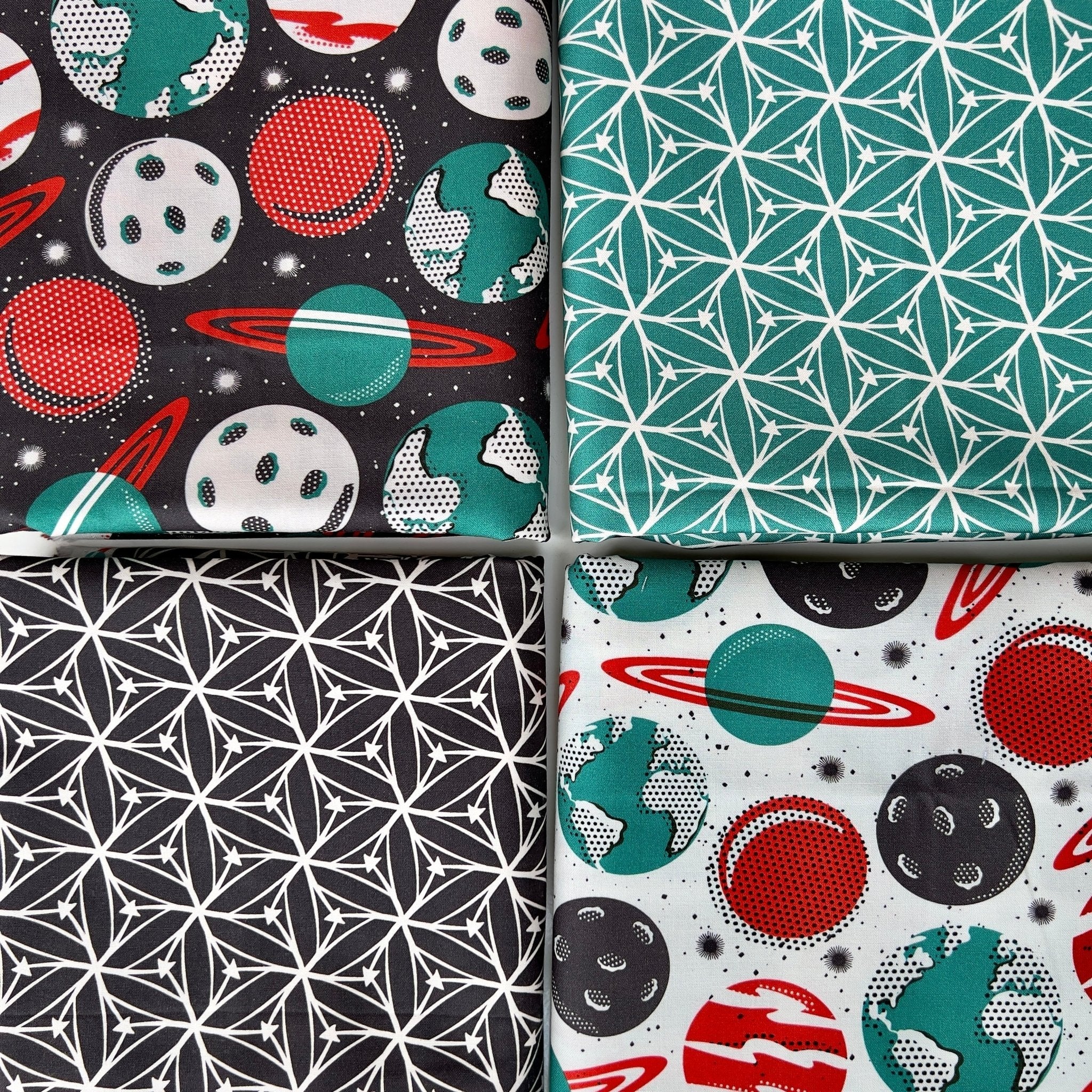 Planetarium - Ivory - Blast Off - Hang Tight Studio - Cloud 9 Fabrics - Poplin - Image 8