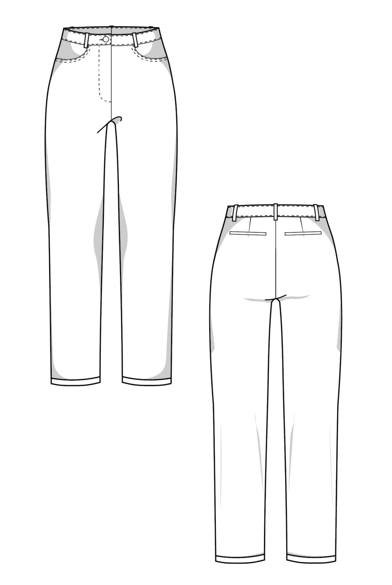 The Nicki Cigarette Chino Pants - Paper Sewing Pattern - Juliana Martejevs - Image 5